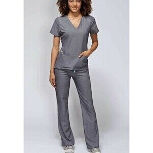 Figs Gray Short Sleeve Top, XXL Regular Pants